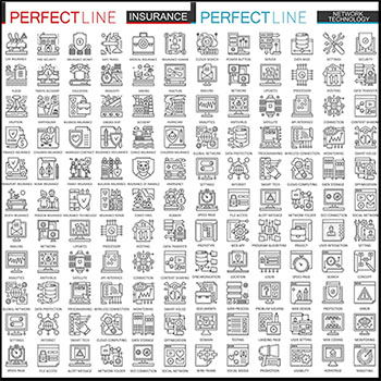各行业网页线性蚂蚁素材网矢量图标精选