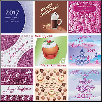 36款圣诞节风格蚂蚁素材网矢量背景精选