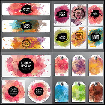 简约水彩背景通用卡片蚂蚁素材网矢量素材精选