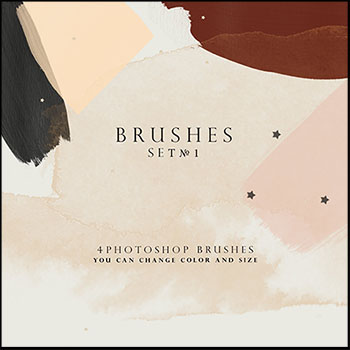 水彩背景抽象PS笔刷素材