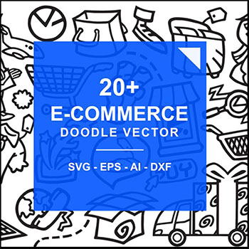 20+电子商务在线商店矢量手绘插图