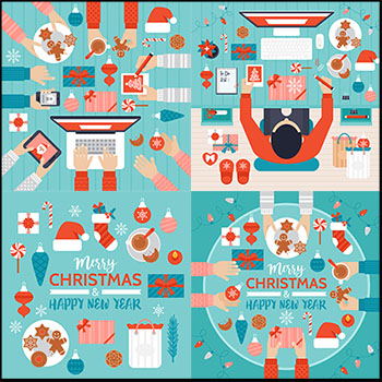 7套圣诞节矢量设计元素