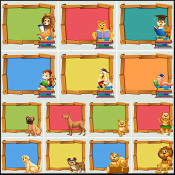 14套动物木质框架蚂蚁素材网矢量素材精选