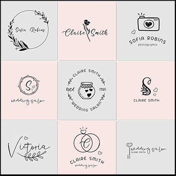 浪漫的婚礼邀请函设计蚂蚁素材网矢量标志精选花环素材