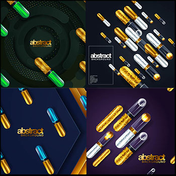 4款黑进球矢量抽象背景