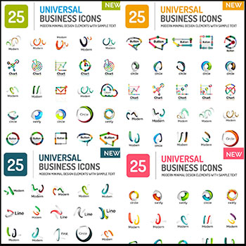 12套企业LOGO图标标志蚂蚁素材网矢量素材精选