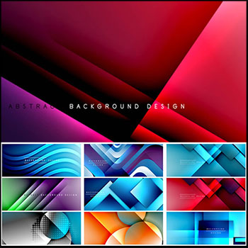 10款几何图形矢量抽象横幅背景