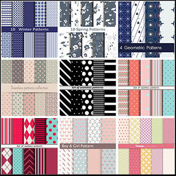 15套无缝图案花纹蚂蚁素材网矢量背景精选