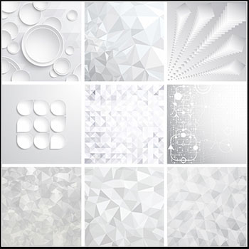 10款立体几何形状矢量抽象背景