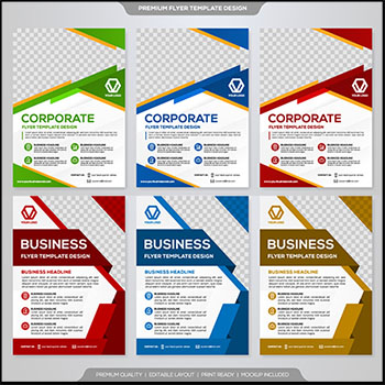 6套公司企业传单公司介绍蚂蚁素材网矢量素材精选