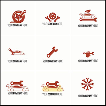 18款汽车维修汽车保养蚂蚁素材网矢量图标精选