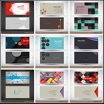 22款抽象背景风格个人名片蚂蚁素材网矢量素材精选