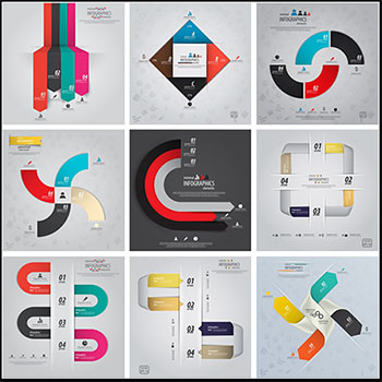 9款业务信息图表图形蚂蚁素材网矢量素材精选