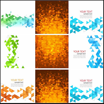 7款三角形菱形蚂蚁素材网矢量背景精选