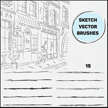 素描画画笔插画AI笔刷