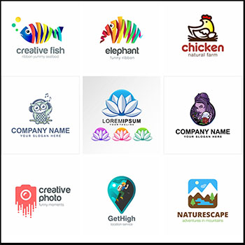 16款动物人物企业LOGO图标