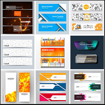 25套抽象背景促销打折矢量横幅广告模板