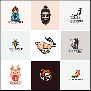 11款人物和动物图标LOGO标志