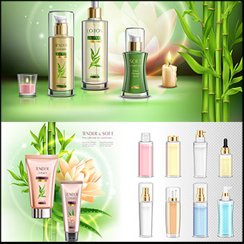 瓶装化妆品护肤品蚂蚁素材网矢量素材精选