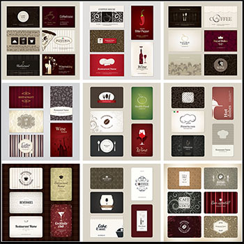 餐厅咖啡店名片卡片吊牌蚂蚁素材网矢量素材精选