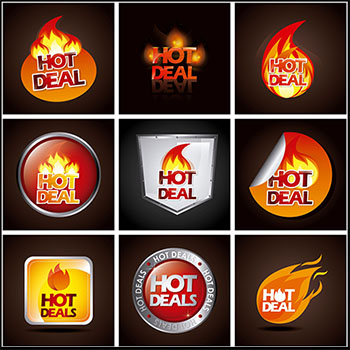 热门推荐商品热点产品促销图标蚂蚁素材网矢量标志精选