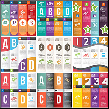 旅游ppt数字字母序列目录信息图表蚂蚁素材网矢量素材精选