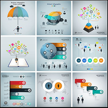 圆形定位金字塔PPT标题标签信息图表蚂蚁素材网矢量模板精选