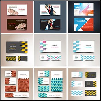 25套卡片名片蚂蚁素材网矢量模板精选