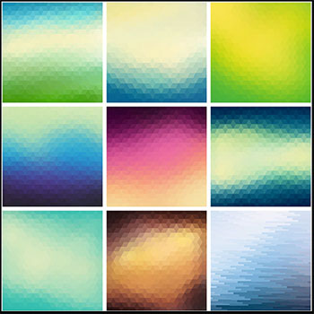 37款抽象渐变马赛克格子蚂蚁素材网矢量背景精选