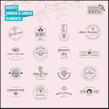 10套徽章和LOGO标签蚂蚁素材网矢量素材精选