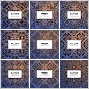 9款欧式花纹图案背景蚂蚁素材网矢量素材精选