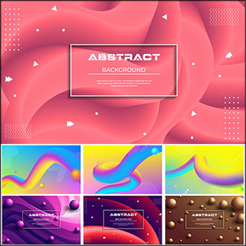 7款线条圆形层次分明抽象背景蚂蚁素材网矢量素材精选