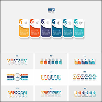 9款数字目录序列PPT信息图表蚂蚁素材网矢量素材精选