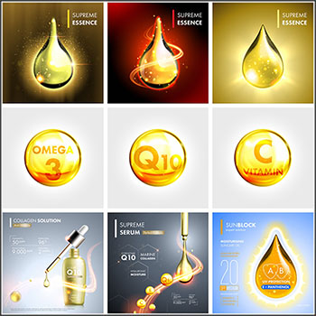 16款化妆品精华液配方海报插图蚂蚁素材网矢量素材精选