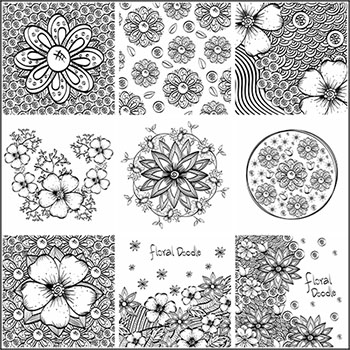 花卉花艺设计-涂鸦插图蚂蚁素材网矢量素材精选