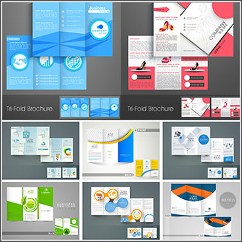 20款企业介绍简介三折页蚂蚁素材网矢量素材精选