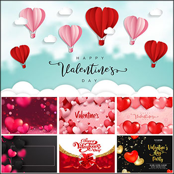 24款情人节促销打折banner横幅背景蚂蚁素材网矢量素材精选