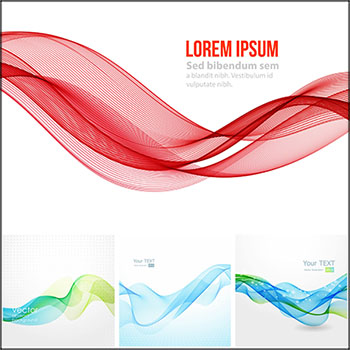 6款抽象波纹曲线背景蚂蚁素材网矢量素材精选