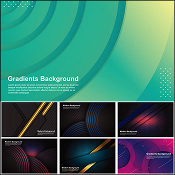 11款蜂窝网格金色半圆矢量抽象背景