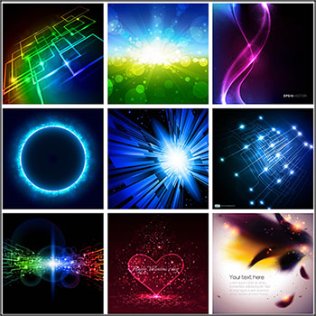 25款科技发光抽象背景蚂蚁素材网矢量素材精选