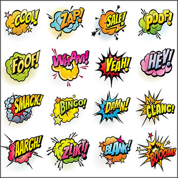 漫画泡泡和声音爆炸图标蚂蚁素材网矢量素材精选