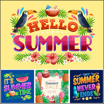 9款夏季超市促销打折主题横幅海报蚂蚁素材网矢量模板精选