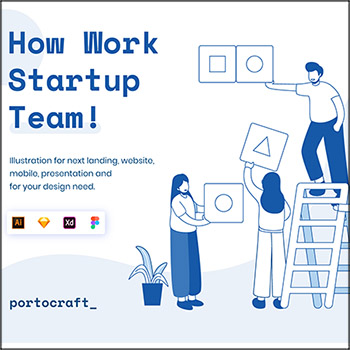 12款企业团队工作员工合作精神APP网页UI插图蚂蚁素材网矢量素材精选