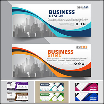 5套企业横幅Banner广告蚂蚁素材网矢量素材精选