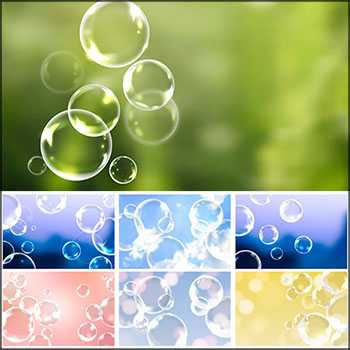 7款泡泡背景蚂蚁素材网矢量素材精选