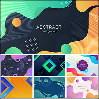8款层次曲线波纹抽象背景蚂蚁素材网矢量素材精选