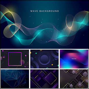 8款多边形菱形形状横幅抽象背景蚂蚁素材网矢量素材精选