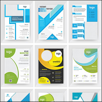 9款企业宣传介绍传单蚂蚁素材网矢量素材精选