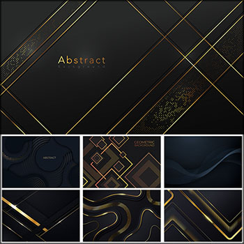 8款金色粒子线条边框装饰抽象背景蚂蚁素材网矢量素材精选