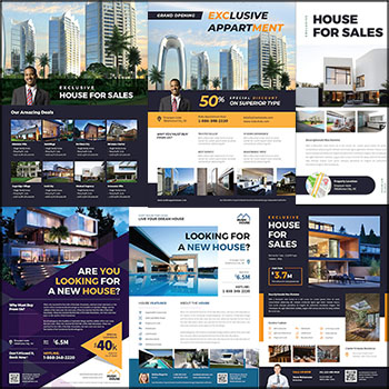 8款公司产品企业宣传单蚂蚁素材网矢量素材精选